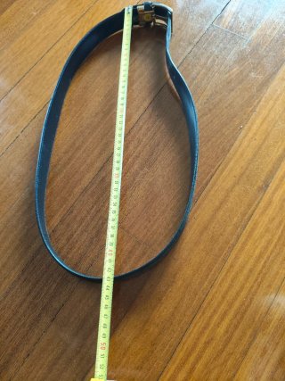 Gilmart-Cinturón de Piel Azul Marino 100cm