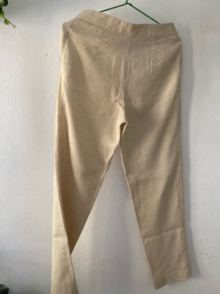 Pantalón lino Zara beige