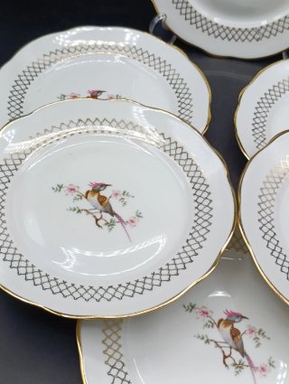 Set platos postre porcelana francesa Sologne