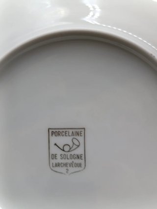 Set platos postre porcelana francesa Sologne