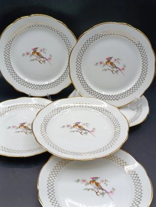 Set platos postre porcelana francesa Sologne