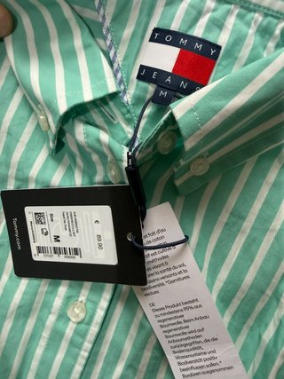 Camisa Tommy Hilfiger Rayas Verdes Talla L
