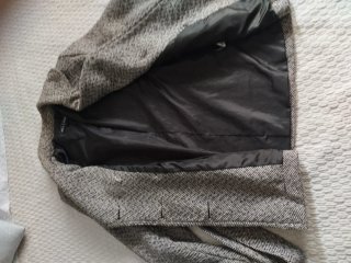 Chaquetón corto estampado pata de gallo