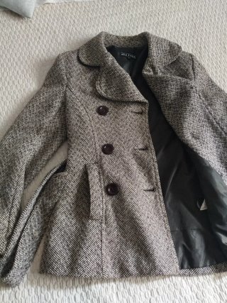 Chaquetón corto estampado pata de gallo