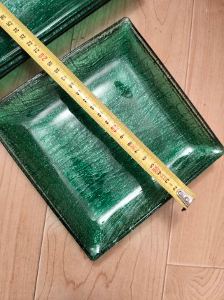 Vajilla de 8 Platos de Cristal Verde
