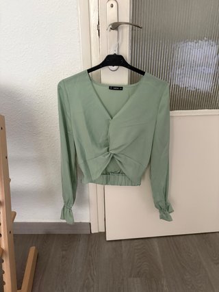 Camisa corta SHEIN verde S