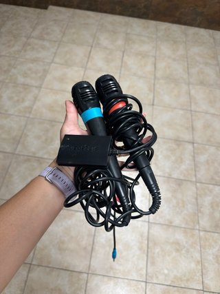 Micrófonos SingStar PS2 + Adaptador USB