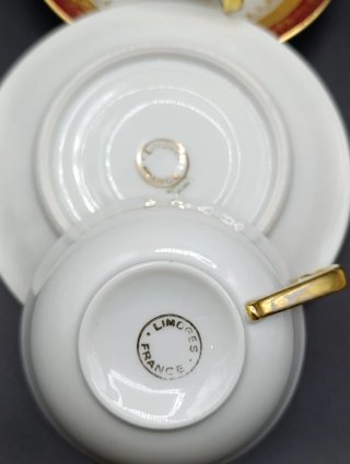 Set tazas café largo porcelana Limoges