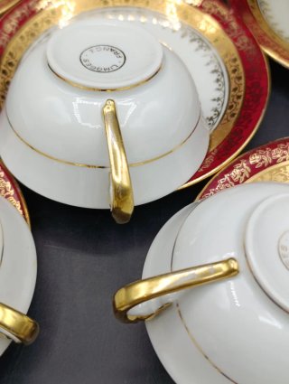 Set tazas café largo porcelana Limoges