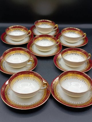 Set tazas café largo porcelana Limoges