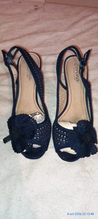 Sandalias de encaje Azul Talla 38