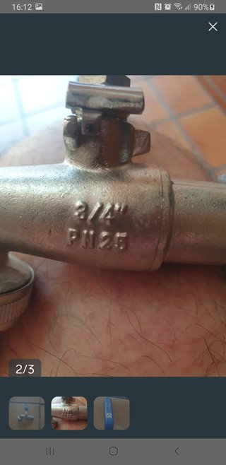 Grifo de Agua 3/4 con Palanca Azul