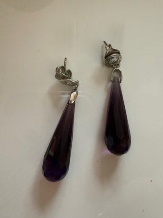 Pendientes Viceroy Morados Plata