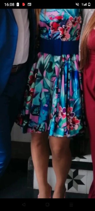 Vestido Hannibal Laguna floral azul