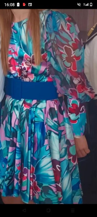 Vestido Hannibal Laguna floral azul