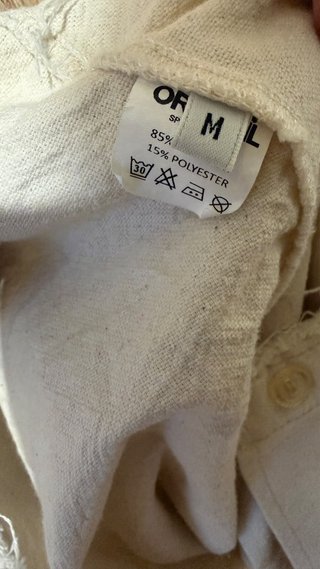 Camisa ORGGEIL bege com bordado
