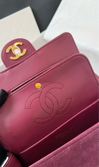 Bolso Mini Flap Chanel Rojo Vino