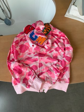 Felpa BAPE Rosa Camo Zip Hoodie