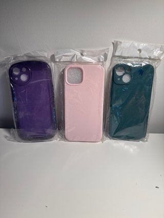 Fundas iPhone 14 / 13 (Morado, Rosa, Verde)