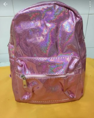 Mochila Pequeña Rosa Brillante
