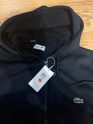 Chaqueta Lacoste Negra Cremallera