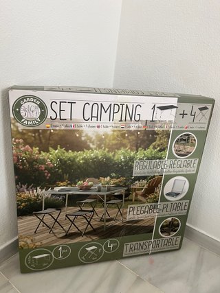 Conjunto Mesa y Sillas Camping Garden Family