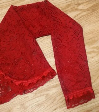 Torera de encaje roja t-M
