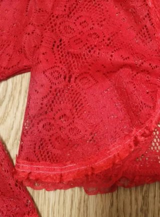 Torera de encaje roja t-M