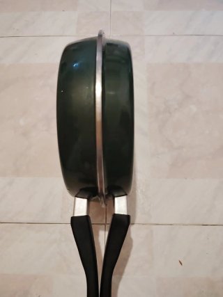 Sartén Tortilla Verde y Plateada