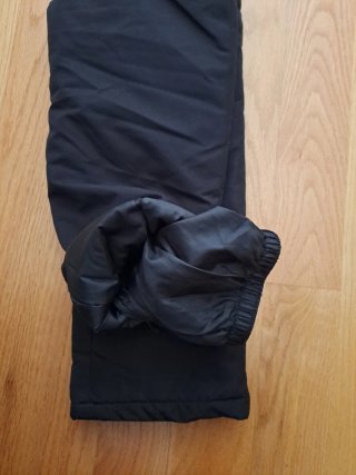 Pantalón de nieve infantil negro con tirantes