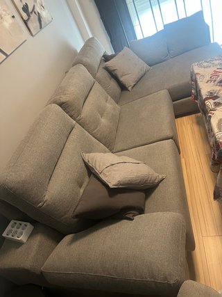 Sofá Chaise Longue Gris