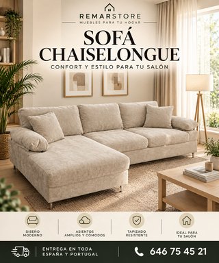Nuevo Sofá Chaiselongue Kave Beige