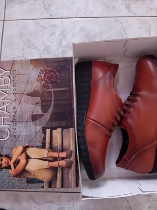 Zapatos Chamby Marrones Piel 100%