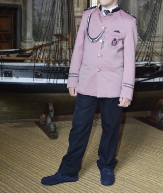 Traje comunión niño salmon y azul. Talla 9-10 años