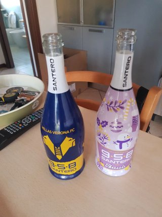 2 Bottiglie Vuote Santero da Arredo