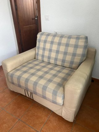 Sillón Cama Individual Beige