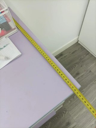 Mesa Escritorio Juvenil Blanca y Lila