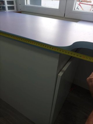 Mesa Escritorio Juvenil Blanca y Lila