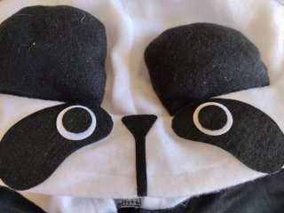 Disfraz de Oso Panda con Capucha. Talla 10-12.