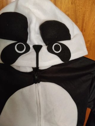 Disfraz de Oso Panda con Capucha. Talla 10-12.