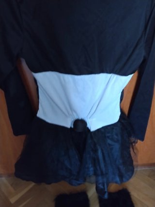 Disfraz de Oso Panda con Capucha. Talla 10-12.