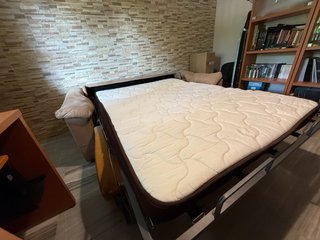 Sofá cama beige 2 plazas