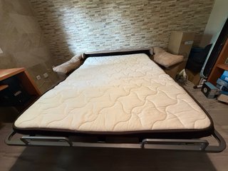 Sofá cama beige 2 plazas