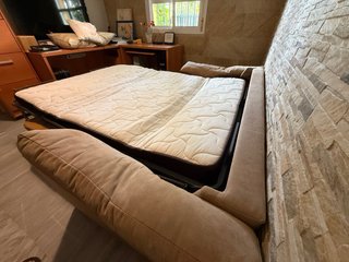 Sofá cama beige 2 plazas