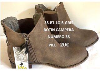 Botines Camperos Lois Piel Gris Talla 38
