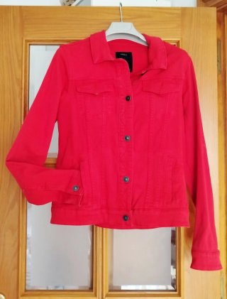 Chaqueta tejana roja