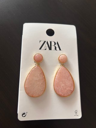 Pendientes Zara Dorados Rosados