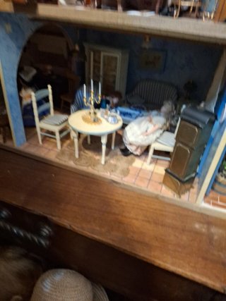 Casa de Muñecas con Tejado de Teja Natural