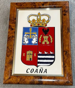 Azulejo Escudo Heráldico Coaña Asturias Cerámica