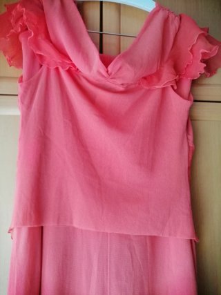 Conjunto de Falda y Top Coral.